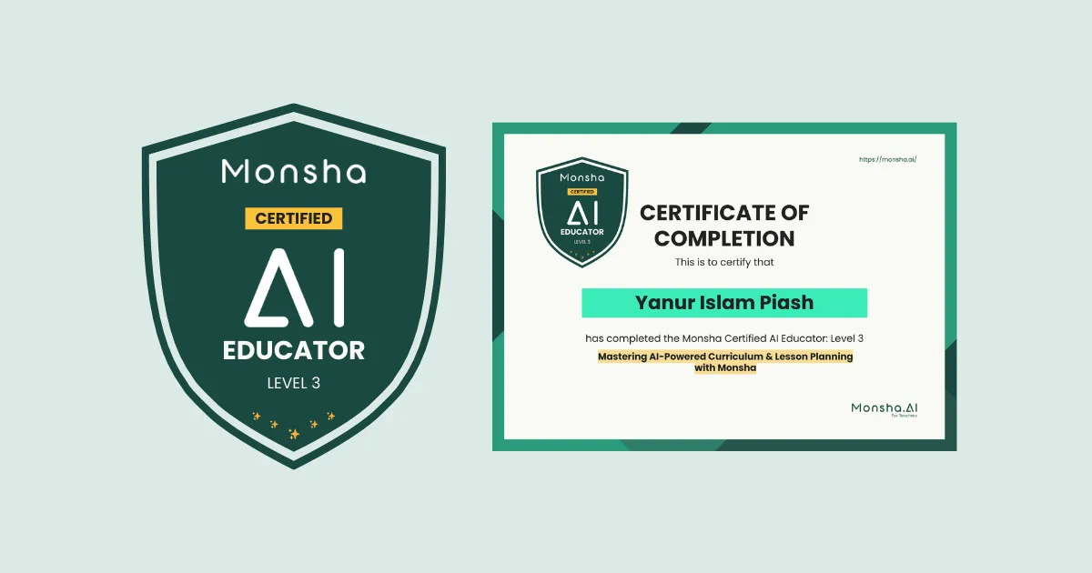 Mastering AI-Powered Curriculum & Lesson Planning with Monsha ⭐ Monsha Certified AI Educator - Level 3